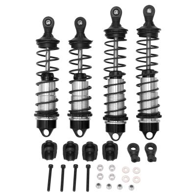 Aluminum Alloy Damper Assembled Shocks Front & Rear Replacement (Black), 4PCS Aluminum Front & Rear RC Shocks for ARRMA 1/7 Mojave 1/8 Kraton, Slash Shocks 4x4 Body rc car Front Rear shoc