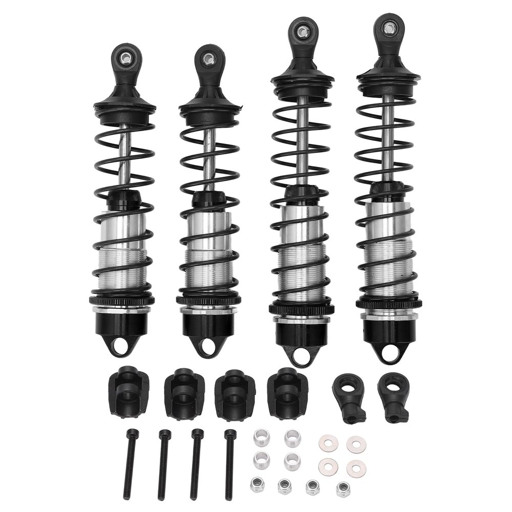 Aluminum Alloy Damper Assembled Shocks Front & Rear Replacement (Black), 4PCS Aluminum Front & Rear RC Shocks for ARRMA 1/7 Mojave 1/8 Kraton, Slash Shocks 4x4 Body rc car Front Rear shoc