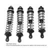 Aluminum Alloy Damper Assembled Shocks Front & Rear Replacement (Black), 4PCS Aluminum Front & Rear RC Shocks for ARRMA 1/7 Mojave 1/8 Kraton, Slash Shocks 4x4 Body rc car Front Rear shoc view 2