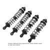 Aluminum Alloy Damper Assembled Shocks Front & Rear Replacement (Black), 4PCS Aluminum Front & Rear RC Shocks for ARRMA 1/7 Mojave 1/8 Kraton, Slash Shocks 4x4 Body rc car Front Rear shoc view 4