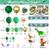 iPartycool Dinosaur Birthday Decorations, 113PCS Dinosaur Party Decorations with Dino Balloon Arch Happy Birthday Backdrop Tablecloth Pump for Boys Girls Kids Birthdays Party Decorations view 2