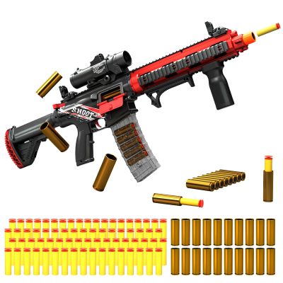 Electric Soft Bullet Toy Gun for Boys, Auto-Manual Shell Ejecting Toy Foam Blasters & Guns with 80 Soft Darts, Shooting Games Educational Toys for 6, 8,12,14+ Kids