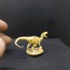 Brass Simulated Dinosaur Model Miniature Figurines,Tyrannosaurus Rex Statue Pocket Sculpture Crafts Collection Desktop Ornament Home Sand Table Decor Accessories Study Paperweight Toy view 2