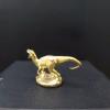 Brass Simulated Dinosaur Model Miniature Figurines,Tyrannosaurus Rex Statue Pocket Sculpture Crafts Collection Desktop Ornament Home Sand Table Decor Accessories Study Paperweight Toy view 3