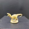 Brass Simulated Dinosaur Model Miniature Figurines,Tyrannosaurus Rex Statue Pocket Sculpture Crafts Collection Desktop Ornament Home Sand Table Decor Accessories Study Paperweight Toy view 4