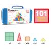 PicassoTiles Magnetic Tiles 101pcs Magnet Tile Building Blocks STEM Toy Set with Storage Case Educational Construction Kit for Kids Toddlers Boys Girls Age 3 Plus Travel Learning Carry Bin PB101 view 3