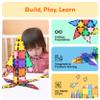 PicassoTiles Magnetic Tiles 101pcs Magnet Tile Building Blocks STEM Toy Set with Storage Case Educational Construction Kit for Kids Toddlers Boys Girls Age 3 Plus Travel Learning Carry Bin PB101 view 4