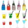 The Lord of the Tools 13PCS Dollhouse Miniature Wine Bottles 1:12 Scale Cocktail Cup Drink Juice Tea Beverage Bottle Toys Simulation Kitchen Model for Dollhouse Kitchen Decor view 1