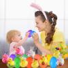20 Pcs Prefilled Easter Eggs with Rubber Ducks Bright Colorful Easter Eggs Prefilled with Variety Bunny Duckies for Kids Easter Basket Stuffers and Party Favors view 4