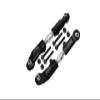 Aluminum+Stainless Steel Adjustable Front Steering Tie Rod For Arrma 1:7 LIMITLESS-ARA109011 / LIMITLESS V2-ARA7116V2 / INFRACTION-ARA109001 / INFRACTION V2-ARA7615V2 / 1:8 TYPHON 6S-ARA106046 - Black view 1