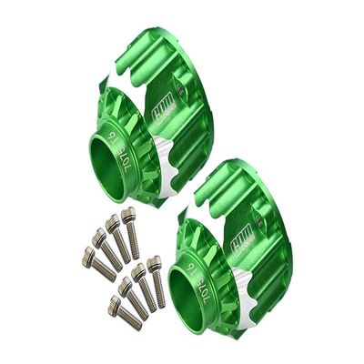 Aluminum 7075-T6 Front + Rear Differential Case For Traxxas 1:5 X Maxx 6S / X Maxx 8S / XRT 8S / 1:6 Sand Car 8S Upgrades - Green