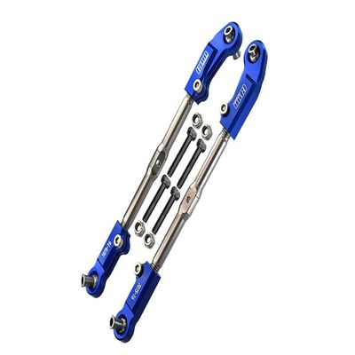 Aluminum + Stainless Steel Adjustable Front Steering Tie Rod for Arrma 1:8 KRATON 6S / RC Talion 6S / Outcast 6S / Electric Talion 6S / Notorious 6S / KRATON 6S V5 / Notorious 6S V5 - Blue