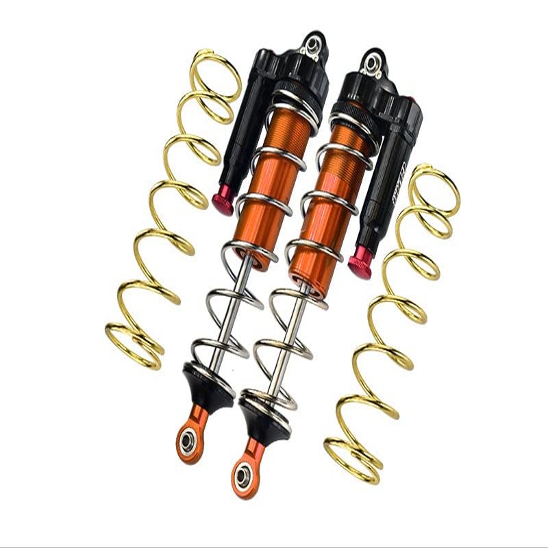GPM for Arrma 1:5 KRATON 8S BLX-ARA110002 Upgrade Parts Aluminum 6061-T6 Front L-Shape Piggy Back (Built-in Piston Spring) Adjustable Spring Dampers 177mm - Orange