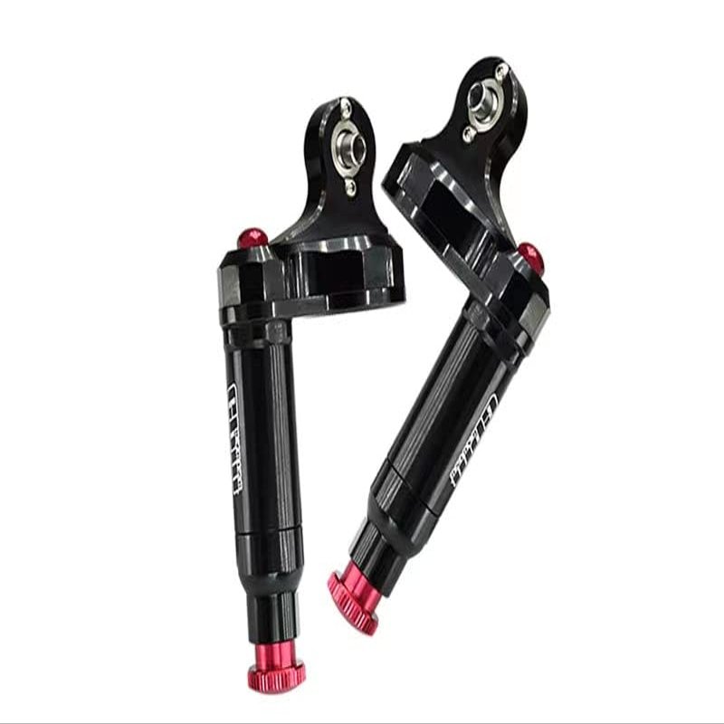 GPM Aluminum 6061-T6 Front L-Shape Piggy Back Body (Built-in Piston Spring) with Shock Cap Optional and Original X Maxx 6S 8S / XRT 8S L-Shape Dampers (Non-Oil Filled) - Black