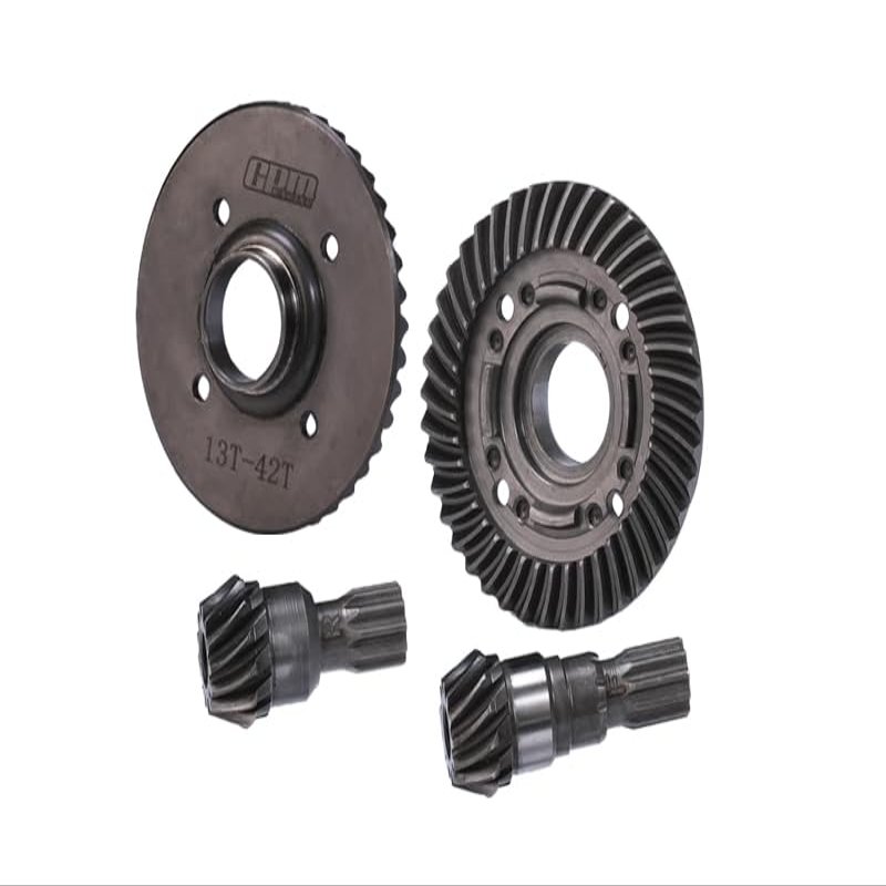Chrome Steel Front + Rear Spiral Bevel Gears For Traxxas 1:5 X Maxx 6S / X Maxx 8S / XRT 8S Monster Truck Upgrades - Black