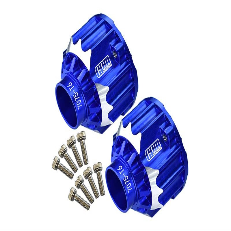 Aluminum 7075-T6 Front + Rear Differential Case For Traxxas 1:5 X Maxx 6S / X Maxx 8S / XRT 8S / 1:6 Sand Car 8S Upgrades - Blue