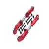 Aluminum + Stainless Steel Adjustable Front Steering Tie Rod For Arrma 1:7 LIMITLESS-ARA109011 / LIMITLESS V2-ARA7116V2 / INFRACTION-ARA109001 / INFRACTION V2-ARA7615V2 / 1:8 TYPHON 6S-ARA106046 - Red view 1