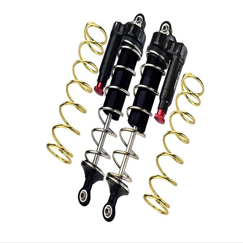 GPM for Arrma 1:5 KRATON 8S BLX-ARA110002 Upgrade Parts Aluminum 6061-T6 Front L-Shape Piggy Back (Built-in Piston Spring) Adjustable Spring Dampers 177mm - Black
