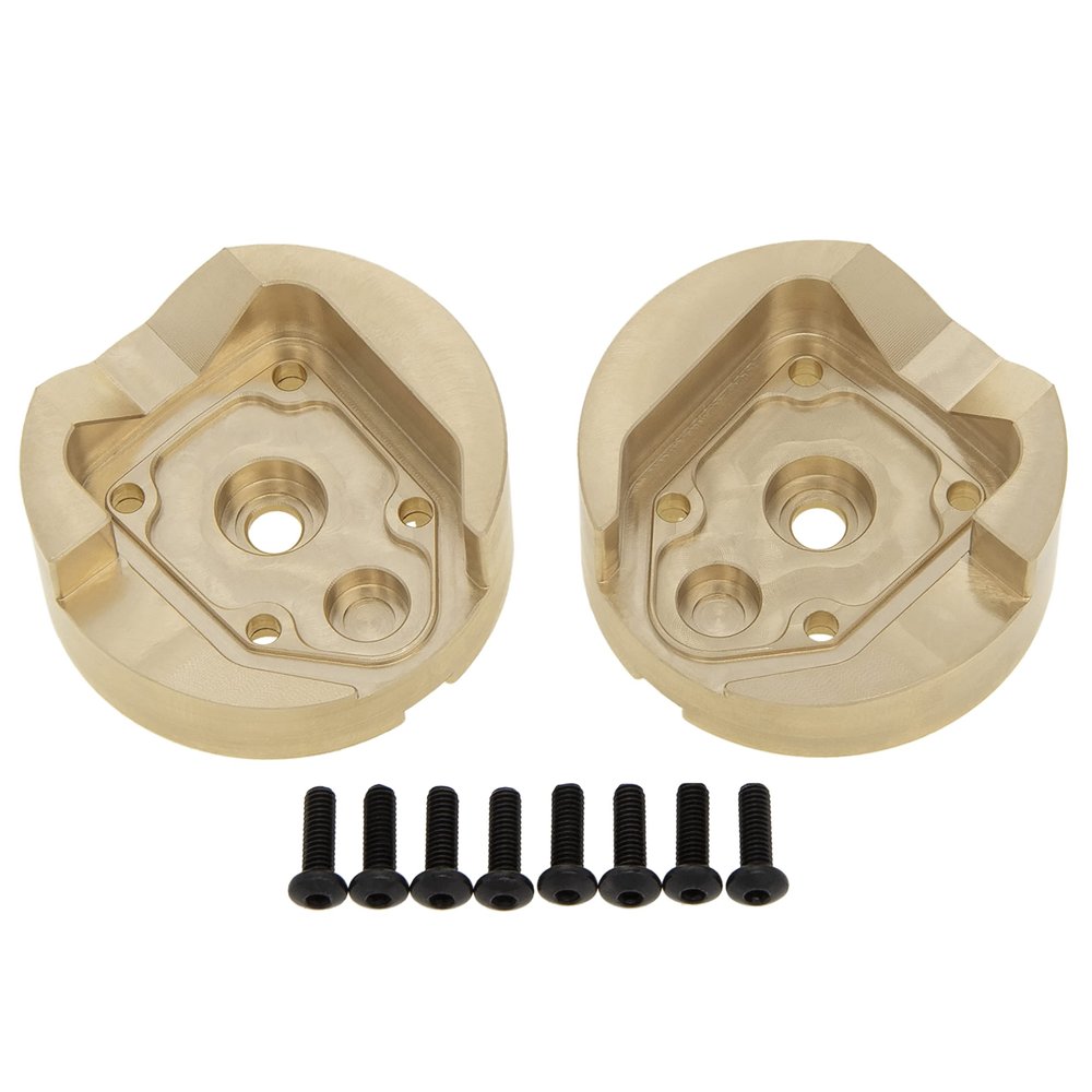 MEUS RACING UTB18 Front Brass Portal Axle Covers Weigths 65g/pc for AXIAL UTB18 Capra Trail Buggy #AXI212010 Upgrade Parts 2Pcs, Gold