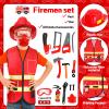 Deekin 5 Sets Kids Dress up Costumes, Toddler Dress up Clothes for Boys Girls, Community Helpers Construction Worker Police Firefighter Doctor Surgeon Pretend Outfits for Ages 37 view 4
