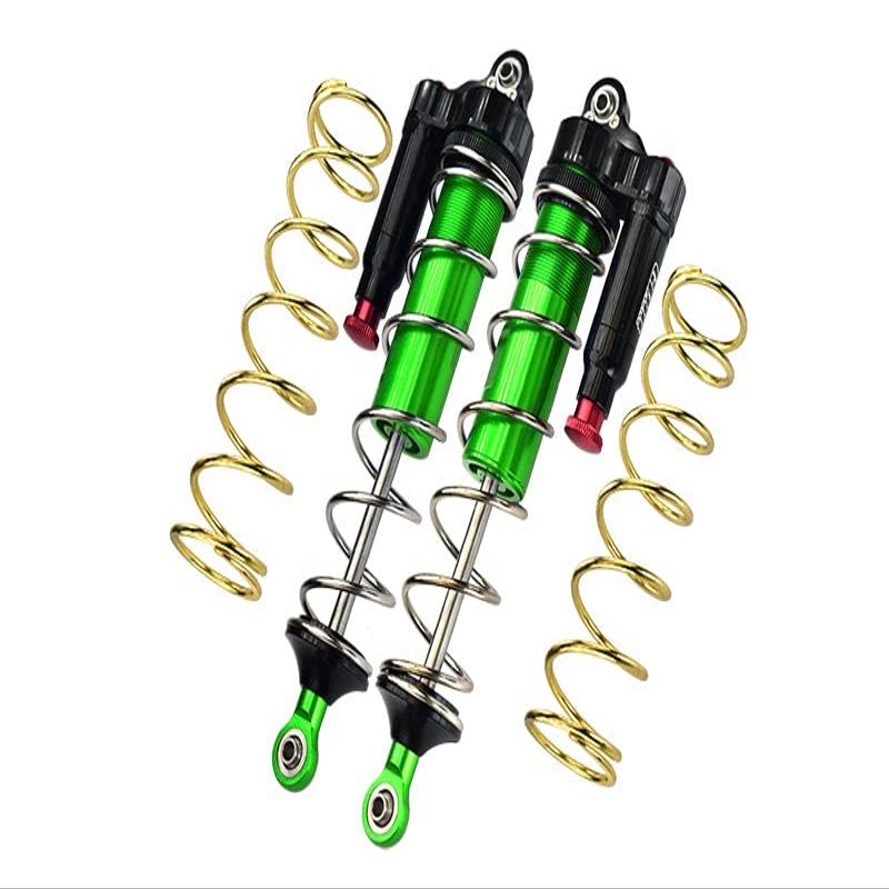 GPM for Arrma 1:5 KRATON 8S BLX-ARA110002 Upgrade Parts Aluminum 6061-T6 Rear L-Shape Piggy Back (Built-in Piston Spring) Adjustable Spring Dampers 187mm - Green