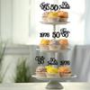 Gyufise 30Pcs 50th Birthday Cupcake Toppers 50 Fabulous Cupcake Picks Cheers to 50 1976 Cake Decorations for Happy 50th Birthday Wedding Anniversary Party Decoration Supplies Black view 4