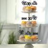 Gyufise 30Pcs 30th Birthday Cupcake Toppers Glitter Hello 30 Cupcake Topper Cheers to 30 1996 Thirty Cupcake Picks for Happy 30th Birthday Anniversary Party Cake Decorations Black view 4
