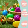 JOYIN 200PCS Easter Eggs, Empty 2.3" 194PCS Colorful with 6PCS Golden Eggs Bulk Plastic Fillable for Easter Hunt Party Favor Basket Stuffers Filler Classroom Prize Supplies Decor view 2