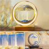 PROPFE Moving Sand Art Picture Flowing Sand Painting,Round Glass 3D Deep Sea Sandscape in Motion Display Quicksands Painting Frame,Relaxing Desktop Home Decor Party Gift view 3