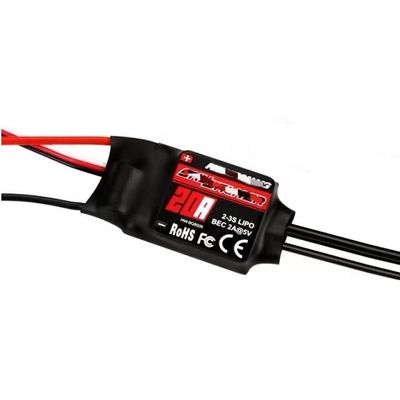 APEFIT Drone Accessories for RCMOY 15A 20A 30A 40A 50A 60A 80A ESC Speed Controller with UBEC for RC Airplanes Helicopter Compatible for Hobbywing for Skywalker Replaceable (Color : 20A with Tplug)