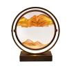 PROPFE Moving Sand Art Picture Flowing Sand Painting,Round Glass 3D Deep Sea Sandscape in Motion Display Quicksands Painting Frame,Relaxing Desktop Home Decor Party Gift view 1