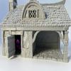 Bakery - HERO Creations - 1:28 - RPG - Miniature Terrain - Scenery - 3D Printed - Dungeons and Dragons - DND - Pathfinder (Dilapidated Shingle roof) view 3