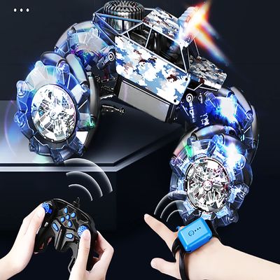 Chandler RC Car Rechargeable USB Dual Grip Remote Control Hand Gesture Sensor an Off Road Climbing Drift Stunt Car HBD88-P7 (Blue)