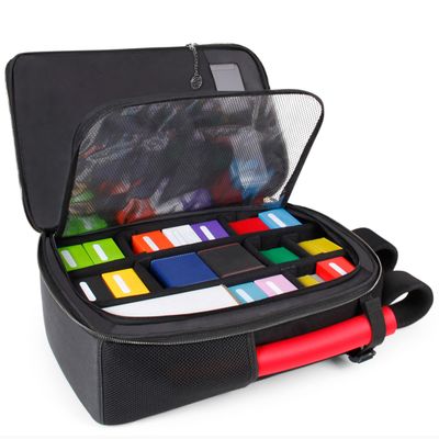 ENHANCE MTG Backpack - Collector's Edition TCG Backpack for Deck Boxes, Sleeved Cards, Playmats, MTG Accessories - Customizable Card Organization with Built-in Card Defender Screen (Dragon Black)