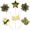 30 PCS 2026 Happy New Year Cupcake Toppers Glitter Fireworks Cheers to 2026 Cupcake Picks for Welcome 2026 Happy New Year Theme Holiday Party Cake Decorations Supplies view 3