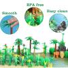 OLRMA Jungle Trees Building Bricks with 2 Base Plates (10 x 10 inch),Rainforest Plants Flowers Bushes Animals Kit, Botanical Parts Scenery Toys for Kids and Adults view 2