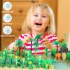 OLRMA Jungle Trees Building Bricks with 2 Base Plates (10 x 10 inch),Rainforest Plants Flowers Bushes Animals Kit, Botanical Parts Scenery Toys for Kids and Adults view 3