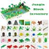 OLRMA Jungle Trees Building Bricks with 2 Base Plates (10 x 10 inch),Rainforest Plants Flowers Bushes Animals Kit, Botanical Parts Scenery Toys for Kids and Adults view 4