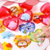 28 Pack Valentines Day Gifts for Kids, Valentine Mochi Squishy Toys Filled Hearts with Valentine Cards for Kids School Classroom Exchange Prizes Valentine Party Favor Toy Exchange Greeting Card view 3