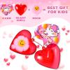 28 Pack Valentines Day Gifts for Kids, Valentine Mochi Squishy Toys Filled Hearts with Valentine Cards for Kids School Classroom Exchange Prizes Valentine Party Favor Toy Exchange Greeting Card view 4