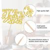 1 PCS 2026 Happy New Year Cake Topper with Glitter Star Fireworks Hello 2026 Cake Pick Cheers to 2026 Cake Decorations for Welcome 2026 Happy New Year Theme Holiday Party Supplies Gold view 3