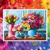 1000 Pieces Flower Puzzles for Adults, 2 Pack Colorful Flowers Jigsaw Puzzles, Spring Plants Rose Daisy Blooms Challenging Funny Puzzles for Friends Family Activity Game Nights Gifts view 2