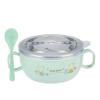lamphle Insulated Kids Bowl with Lid & Spoon - Stainless Steel, Easy to Clean, Light Green view 1