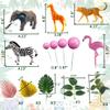 JeVenis Pink Jungle Animals Cake Decoration Pink Wild One Party Supplies Girl Jungle Safari Cake Decoration Two Wild Cake Topper Baby Shower Birthday Decoration view 4