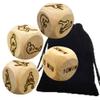 4Pcs Luxury Wooden Yoga Fitness Exercise Decision Dice Naughty Night Dice/Yoga Sports Game Dice Couple Dice Portable Choices Gift Gift view 1