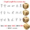 4Pcs Luxury Wooden Yoga Fitness Exercise Decision Dice Naughty Night Dice/Yoga Sports Game Dice Couple Dice Portable Choices Gift Gift view 2