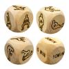 4Pcs Luxury Wooden Yoga Fitness Exercise Decision Dice Naughty Night Dice/Yoga Sports Game Dice Couple Dice Portable Choices Gift Gift view 3