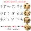 4Pcs Luxury Wooden Fitness Ball Game Skills Decision Dice Naughty Night Dice/Sports Dice Funny Couple Dice Portable Choices Gift for Friends Gift view 2