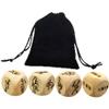 4Pcs Luxury Wooden Fitness Ball Game Skills Decision Dice Naughty Night Dice/Sports Dice Funny Couple Dice Portable Choices Gift for Friends Gift view 3