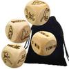 4Pcs Luxury Wooden Yoga Fitness Exercise Decision Dice Night Naughty Dice/Running Sports Game Dice Couple Dice Portable Choices Gift Gift view 1